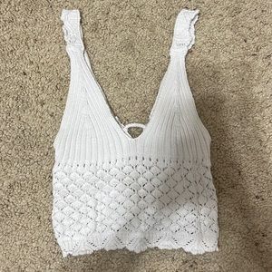 Crochet tie back tank